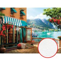 Фреска Ortograf Городской пейзаж 6618 Фактура бархат FX Флизелин (4,6*2,7) Голубой/Разноцветный, Город/Пейзаж — фото 1, Фрески