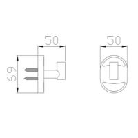 Крючок Ростовская Мануфактура Сантехники A5020 Хром — фото 3, Крючки для полотенец