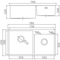 Товар: Кухонная мойка Aflorn Premium 78 AF97843-D Сатин - фото 6 Кухонная мойка Aflorn Premium 78 AF97843-D Сатин — фото 6, Кухонные мойки
