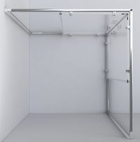 Душевой уголок Vincea Garda 90x80 VSS-1G8090CLG профиль Золото брашированное стекло прозрачное — фото 6, Квадратные душевые уголки