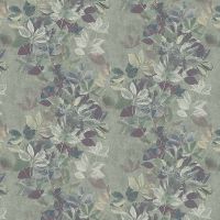 Обои Grandeco Time 2025 TI 2005 Винил на флизелине (1,06*10,05) Зеленый/Синий/Красный, Листья — фото 1, Обои для стен