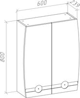 Товар: Подвесной шкаф Bellezza Абрис 60 Белый - фото 2 Подвесной шкаф Bellezza Абрис 60 Белый — фото 2, Мебель для ванной