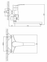 Смеситель для ванны Viko V-6015 универсальный Хром — фото 2, Смеситель для ванны