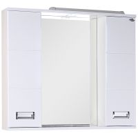 Зеркало со шкафом Onika Балтика 80.01 208024 с подсветкой Белое — фото 1, Зеркальные шкафы в ванную