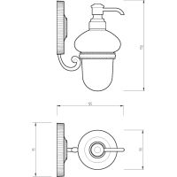 Дозатор для жидкого мыла Migliore Montecarlo 31500 Бронза Белый — фото 2, Дозаторы