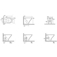 Унитаз Kerasan Aquatech 371801 приставной без сиденья — фото 4, Унитазы