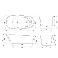 Акриловая ванна Ceruttispa Viva N 170x75 CT10864 без гидромассажа — фото 8, Акриловые ванны