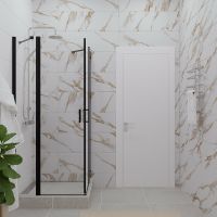 Душевой уголок Triton Тау-Блэк 90х90 Щ0000054036 профиль Черный стекло прозрачное — фото 4, Душевые уголки