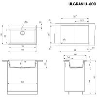 Товар: Кухонная мойка Ulgran Classic U-600-302 Песочная - фото 4 Кухонная мойка Ulgran Classic U-600-302 Песочная — фото 4, Кухонные мойки