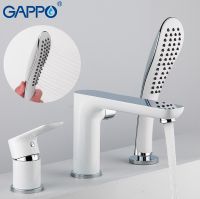 Товар: Смеситель на борт ванны Gappo G48 G1148 Белый Хром - фото 5 Смеситель на борт ванны Gappo G48 G1148 Белый Хром — фото 5, Смесители