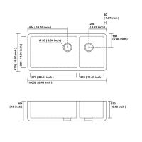 Кухонная мойка Kerasan Hannah Oxfordshire 100 543101 Белая — фото 3, Кухонные мойки