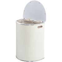 Товар: Корзина для белья Geralis PWH-O Punto Белая, кант Хром, полукруглая - фото 2 Корзина для белья Geralis PWH-O Punto Белая, кант Хром, полукруглая — фото 2, Корзины для белья