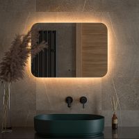 Зеркало Defesto Opti 70x50 DF 2814RH с подсветкой 21W-3000К/ИК - выключатель/Теплый белый свет — фото 2, Мебель для ванной