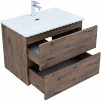 Товар: Тумба под раковину Aquanet Алвита New 70 334185 подвесная Дуб веллингтон табак - фото 3 Тумба под раковину Aquanet Алвита New 70 334185 подвесная Дуб веллингтон табак — фото 3, Тумбы под раковину