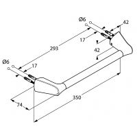 Поручень Kludi Ambienta 5398105 Хром — фото 3, Поручни для ванной