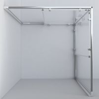 Душевой уголок Vincea Garda 120x100 VSS-1G1012CLB профиль Черный стекло прозрачное — фото 4, Прямоугольные душевые уголки