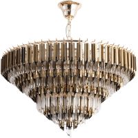 Люстра Divinare Frizzante 1683/01 LM-10 Прозрачная Золото — фото 1, Люстры