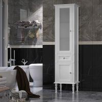 Товар: Шкаф пенал Opadiris Кантара 46 L 00-00004353 Белый матовый - фото 2 Шкаф пенал Opadiris Кантара 46 L 00-00004353 Белый матовый — фото 2, Мебель для ванной