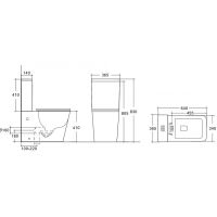 Унитаз компакт Esbano Duero ESUNDUERMB Черный матовый с бачком и сиденьем Микролифт — фото 5, Напольные унитазы