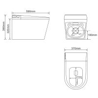 Товар: Унитаз биде Abber Bequem AC1119S подвесной с сиденьем Микролифт - фото 13 Унитаз биде Abber Bequem AC1119S подвесной с сиденьем Микролифт — фото 13, Умные унитазы