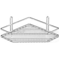 Полка корзина Tekno-tel ES071 угловая Хром — фото 1, Полки для ванной и душа