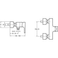 Смеситель для душа Jacob Delafon Strayt E45371-CP Хром — фото 2, Смеситель для душа