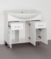 Товар: Тумба под раковину Style Line Эко Стандарт 26 Эльбрус 90 Белый глянец - фото 4 Тумба под раковину Style Line Эко Стандарт 26 Эльбрус 90 Белый глянец — фото 4, Мебель для ванной