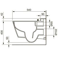 Унитаз Tece One 9700204 подвесной без сиденья — фото 6, Унитазы