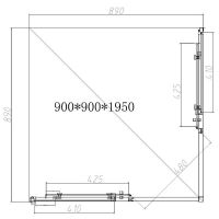 Товар: Душевой уголок Vincea Slim-N 90x90 VSS-4SN900CGB профиль Черный стекло тонированное - фото 5 Душевой уголок Vincea Slim-N 90x90 VSS-4SN900CGB профиль Черный стекло тонированное — фото 5, Квадратные душевые уголки