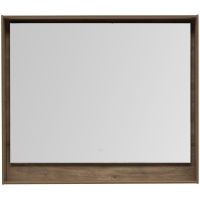 Зеркало Aquanet Милан 100 336401 с подсветкой Дуб рустикальный с сенсорным выключателем — фото 3, Зеркала в ванную комнату