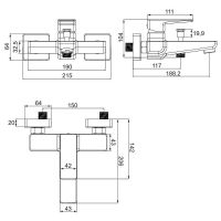 Товар: Смеситель для ванны Omnires Parma PM7430BL Черный матовый - фото 2 Смеситель для ванны Omnires Parma PM7430BL Черный матовый — фото 2, Смесители