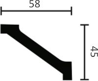 Карниз NMC Wallstyl Essenza DSCLWT200010 2000x45x58 мм — фото 2, Карнизы