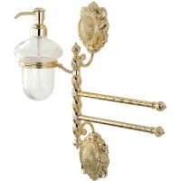 Товар: Полотенцедержатель с дозатором для жидкого мыла Migliore Cleopatra 16699 поворотный Золото - фото 2 Полотенцедержатель с дозатором для жидкого мыла Migliore Cleopatra 16699 поворотный Золото — фото 2, Дозаторы