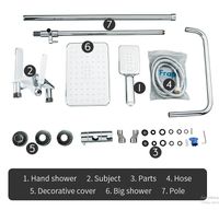 Товар: Душевая система Frap H58 F2458 Белая Хром - фото 9 Душевая система Frap H58 F2458 Белая Хром — фото 9, Душевое оборудование. Душевая программа