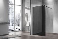 Душевая перегородка Vincea Walk-In 100 VSW-1H100CGB профиль Черный матовый стекло тонированное — фото 3, Душевые перегородки