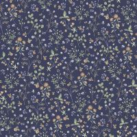 Обои Andrea Rossi Cheradi 54394-6 Винил на флизелине (1,06*10,05) Синий, Цветы — фото 1, Обои для стен