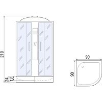 Душевая кабина River Desna 90x90 МТ 10000002195 с поддоном — фото 11, Душевые кабины