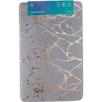 Коврик для ванной комнаты Ростовская Мануфактура Сантехники Мрамор РМС К-06СР-50х80 Серый — фото 2, Аксессуары для туалета