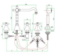 Товар: Смеситель на борт ванны Webert Armony AM730402015 Хром - фото 2 Смеситель на борт ванны Webert Armony AM730402015 Хром — фото 2, Смесители