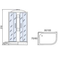 Товар: Душевая кабина Мономах 90x70x24 МЗ L 10000005815 без гидромассажа - фото 6 Душевая кабина Мономах 90x70x24 МЗ L 10000005815 без гидромассажа — фото 6, Душевые кабины