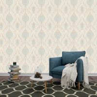 Обои Fipar Grand Classic R 28013 Винил на флизелине (1,06*10,05) Бежевый/Бирюзовый, Орнамент — фото 5, Обои для стен