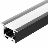 Профиль алюминиевый Arlight 033738 встраиваемый Черный — фото 1, Профили для светодиодных лент