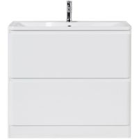 Тумба под раковину BelBagno Albano 90 ALBANO-900-2C-PIA-BL Bianco Lucido — фото 1, Тумбы под раковину