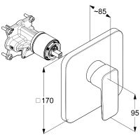 Товар: Смеситель для душа Kludi Pure Style 406553975 Черный матовый - фото 3 Смеситель для душа Kludi Pure Style 406553975 Черный матовый — фото 3, Смесители