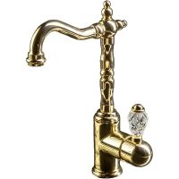 Смеситель для раковины Boheme Crystal 282-CRST Золото — фото 1, Смесители