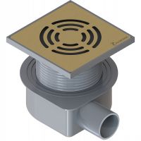 Душевой трап Boheme Smart Design 984-10-MG с решеткой Золото матовое — фото 1, Трапы для душа