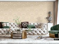 Обои Roberto Borzagi King 90115-3 Винил на флизелине (1,06*10) Бежевый, Дамаск — фото 2, Обои для стен