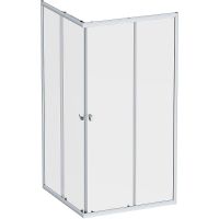 Душевой уголок AM.PM Sunny 100х100 W87G-403-100100-MT профиль Хром матовый стекло прозрачное — фото 8, Квадратные душевые уголки