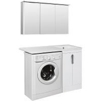 Зеркальный шкаф Runo Лира 105 00-00000254 с подсветкой Белый — фото 4, Зеркальные шкафы в ванную