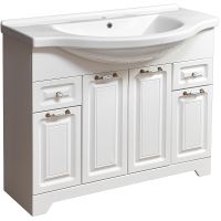 Тумба под раковину Stella Polar Кармела 100 SP-00000176 Ольха белая — фото 1, Мебель для ванной